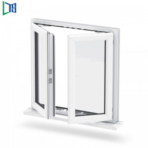 Aluminiowe poziome okno skrzydłowe Podwójne szyby z powłoką proszkową do stacjonarnego lub komercyjnego