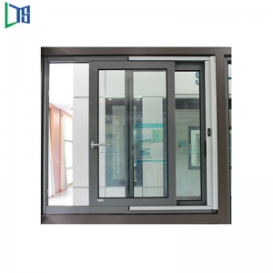 Aluminiowe okna przesuwne lub okna układane z powłoką proszkową w kolorze szarym i czarnym z tworzywa Resdentrail i budynków komercyjnych