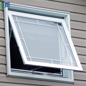 Markiza z podwójnie hartowanego szkła Okna Okna aluminiowe Zawieszone okno Powłoka proszkowa Wykończona klasa handlowa