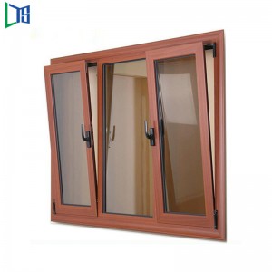 Top Standardowa podwójnie oszklona konstrukcja otwierania Aluminiowe okna uchylno-rozwierne do domu modułowego