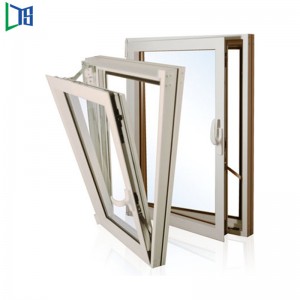 Nowy styl Foshan Producent Dostosowane aluminiowe okno uchylno-obrotowe Przerwa termiczna Izolacja cieplna Aluminiowe okno Dźwiękoszczelne