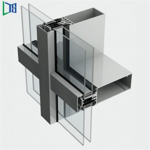 Inżynieria Zewnętrzne komercyjne materiały budowlane Profile aluminiowe Szklana ściana osłonowa