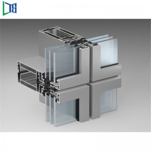 Wykonanie i inżynieria Rama aluminiowa Fasada Szklana ściana osłonowa Podwójne szyby Dźwiękoszczelne i cieplne
